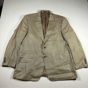 Chaps Ralph Lauren 100% Silk Mens 46L Houndstooth Sports Coat Blazer NEW W/O TAG